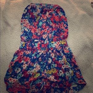 Floral halter neck romper